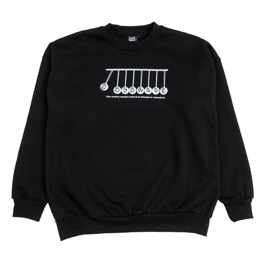 Cold Wave Newton's Cradle Sweatshirt Black