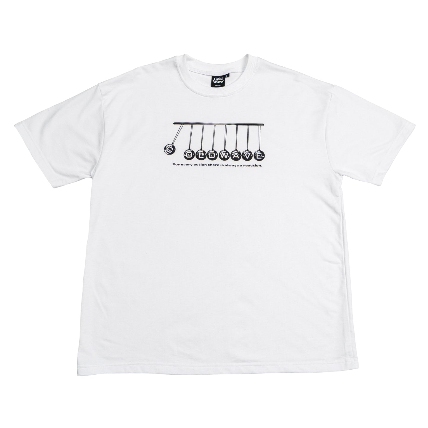 Cold Wave Newton's Cradle T-Shirt White