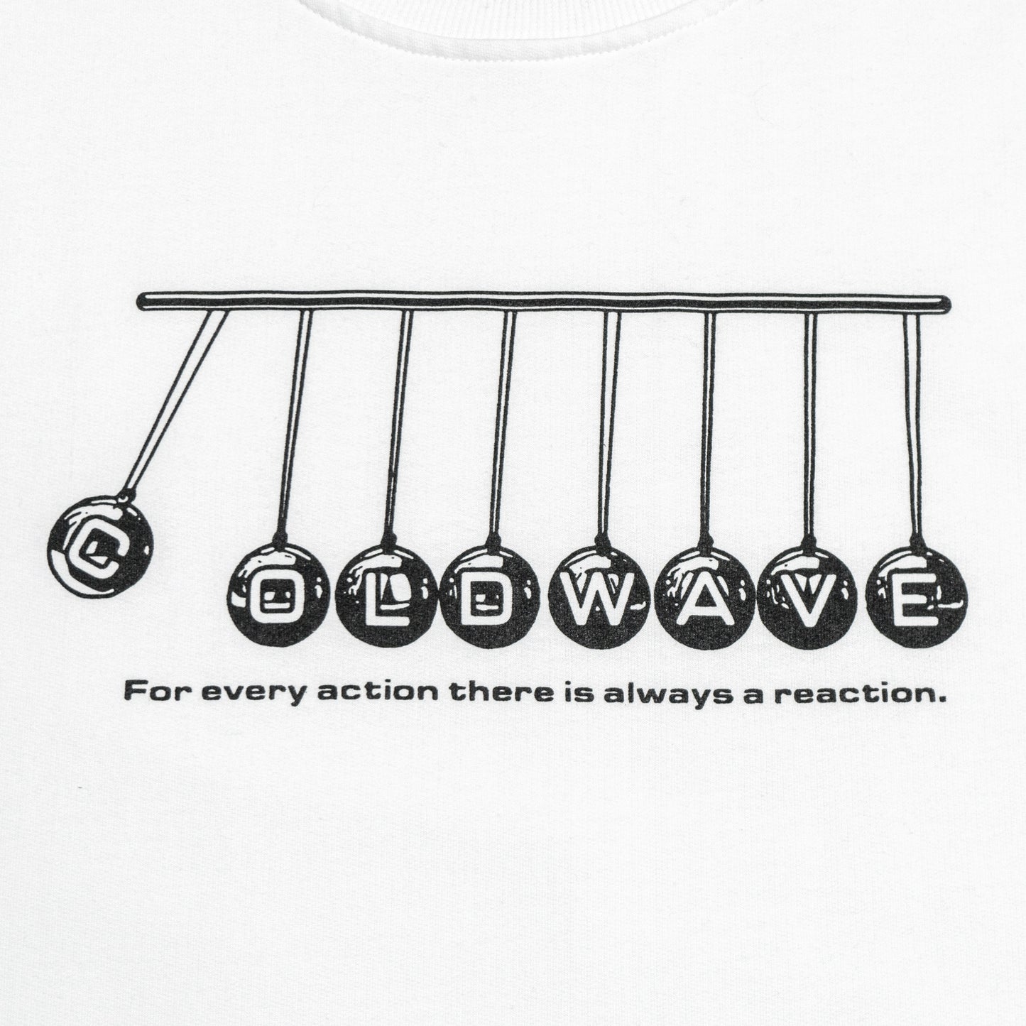 Cold Wave Newton's Cradle T-Shirt White