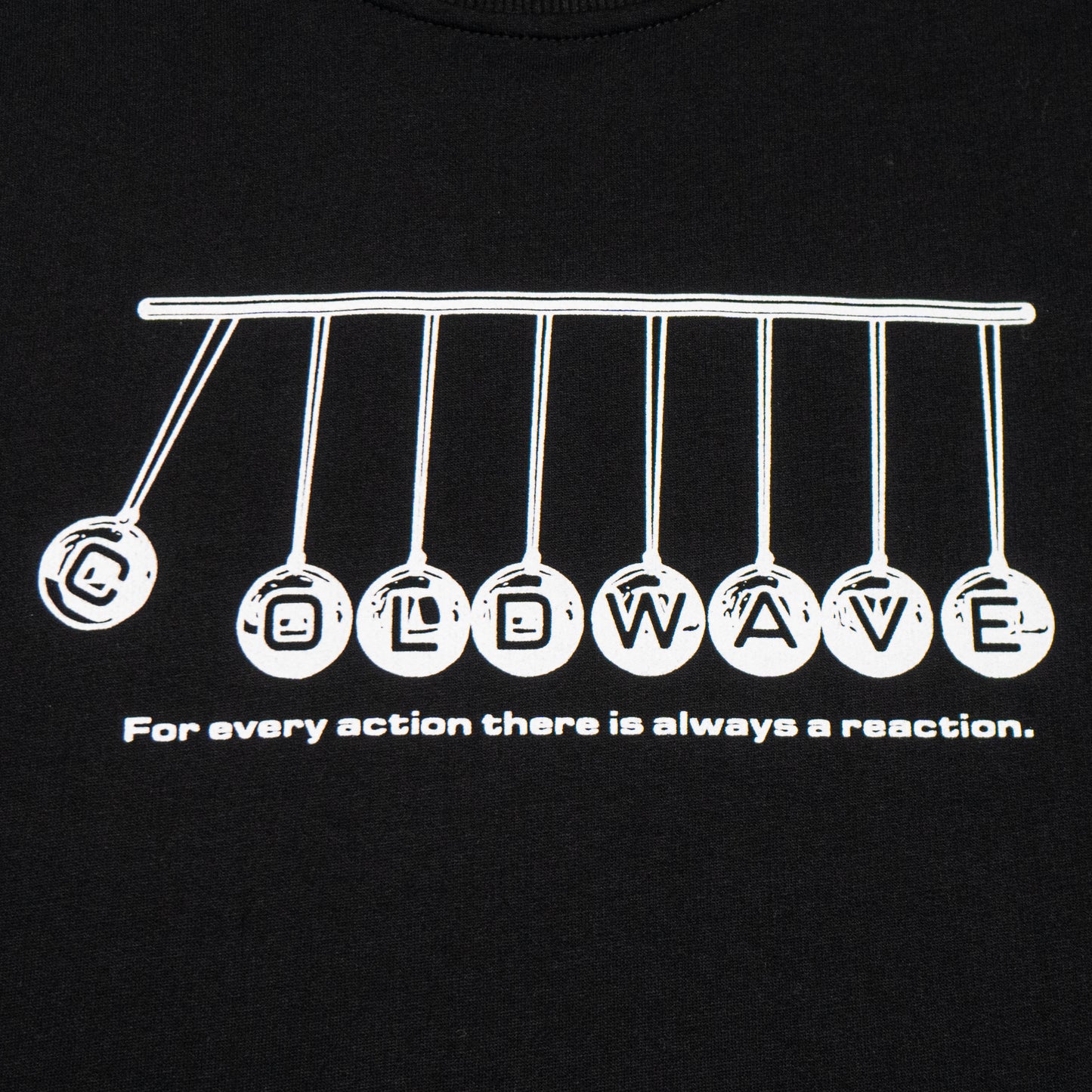 Cold Wave Newton's Cradle T-Shirt Black