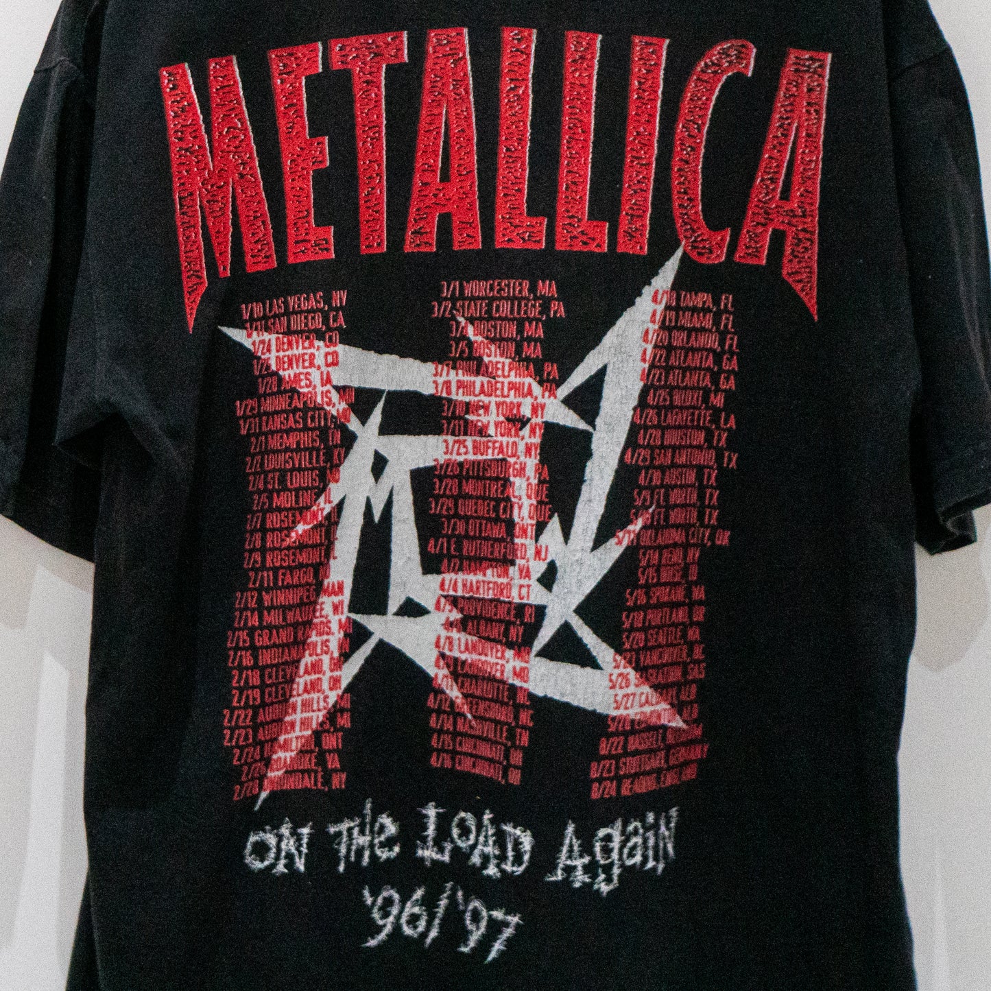 1996 Metallica Load Tour T-Shirt Large