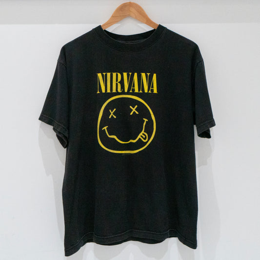 Late 90's / Early 00's Nirvana Smiley T-Shirt Large