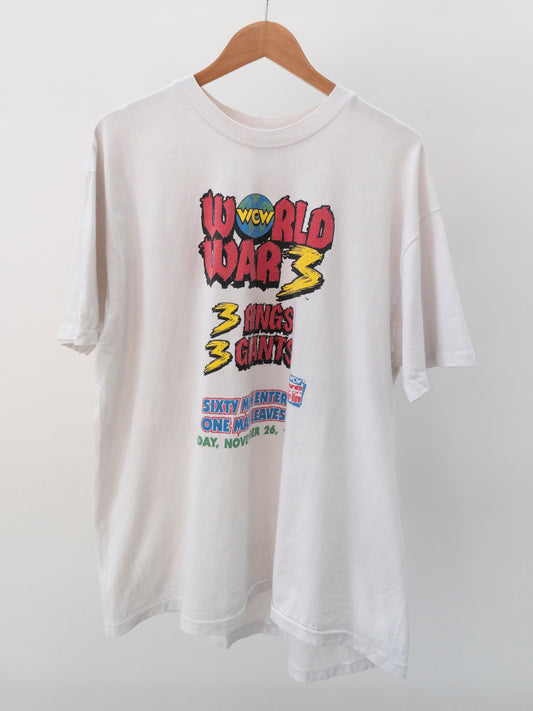 1995 WCW WW3 '3 Rings 3 Giants' T-Shirt XL