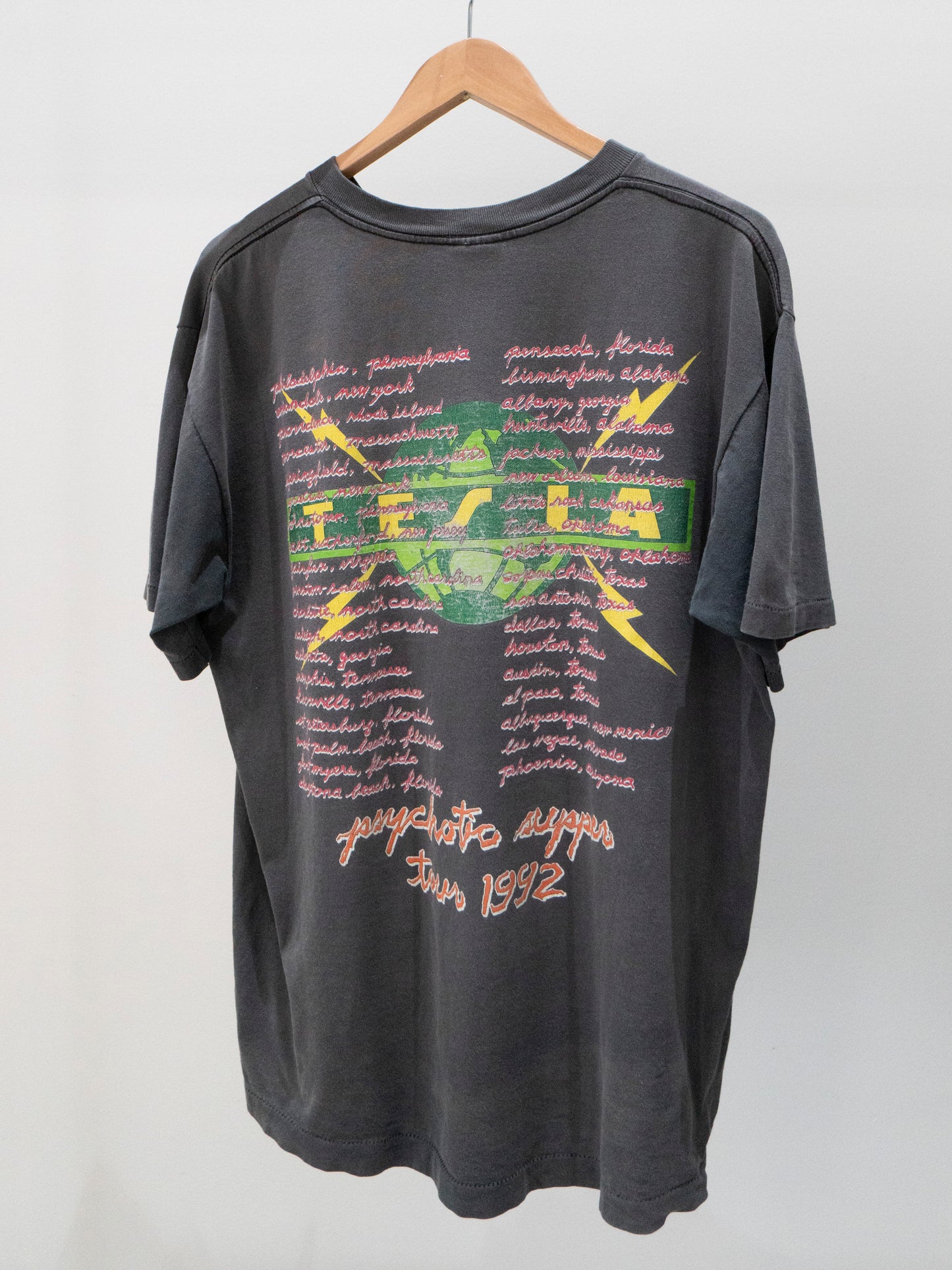 1992 Tesla 'Psychotic Supper Tour' T-Shirt XL