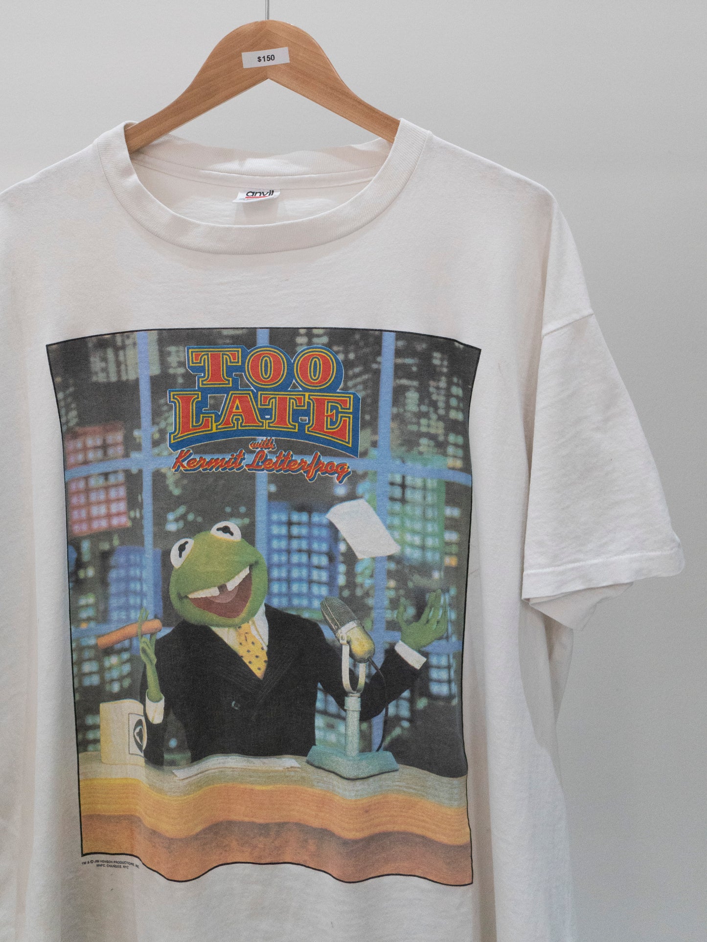 90's Muppets 'Too Late w/ Kermit Letterfrog' T-Shirt XL