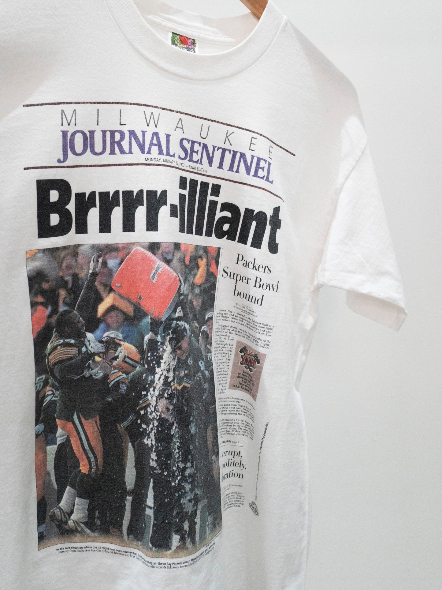 1997 Green Bay Packers Super Bowl T-Shirt Large