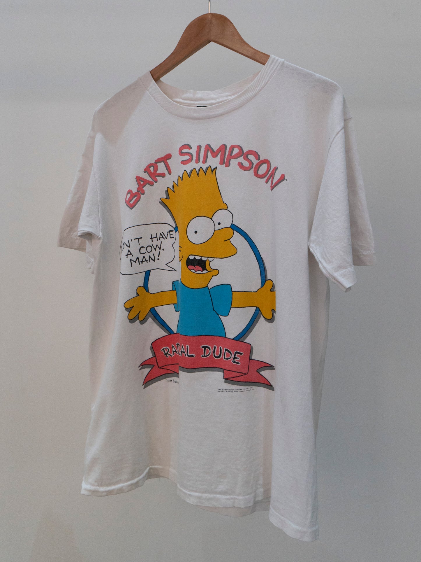 1989 Bart Simpson 'Radical Dude' T-Shirt Large