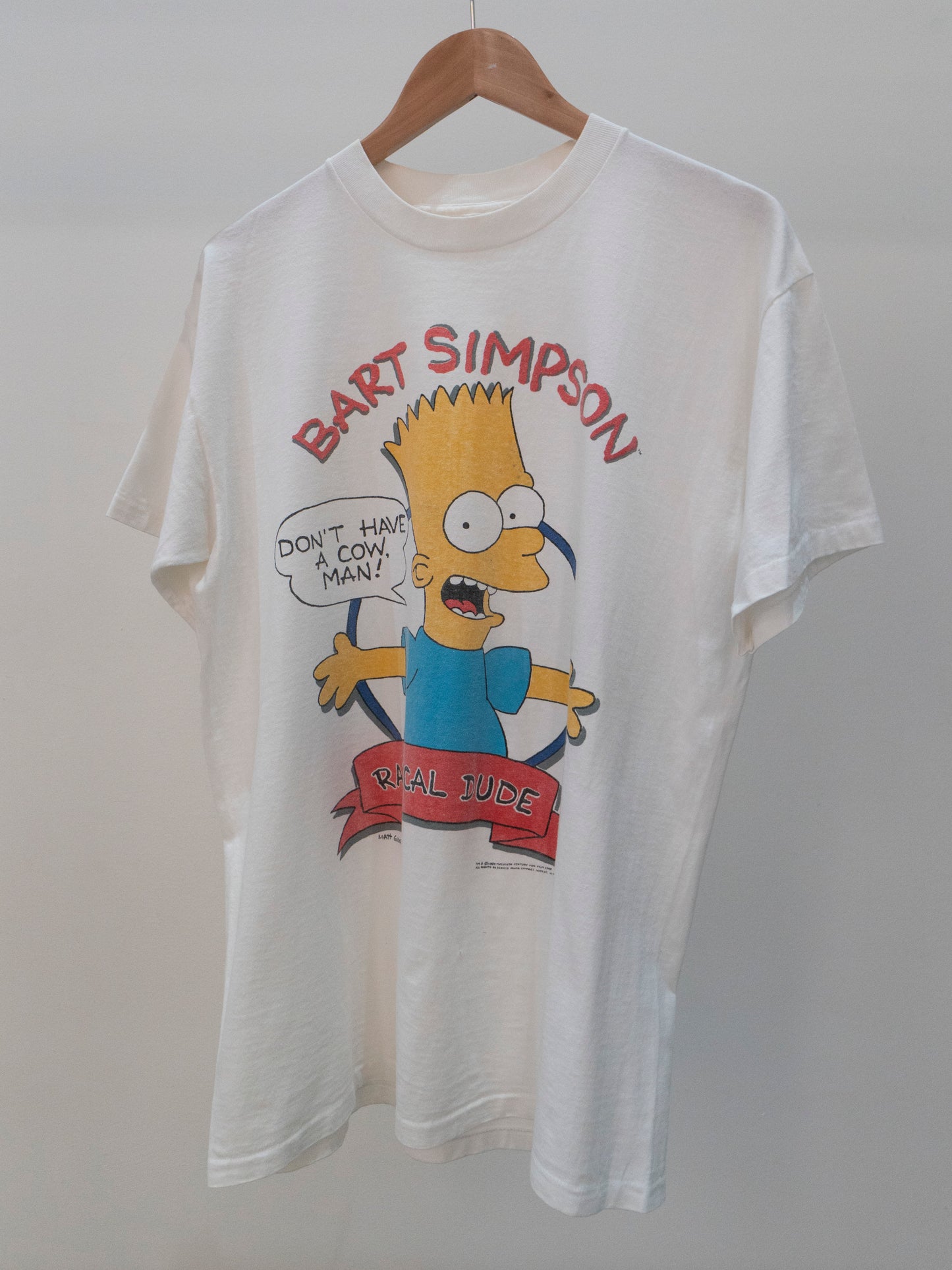 1989 Bart Simpson 'Radical Dude' T-Shirt XL