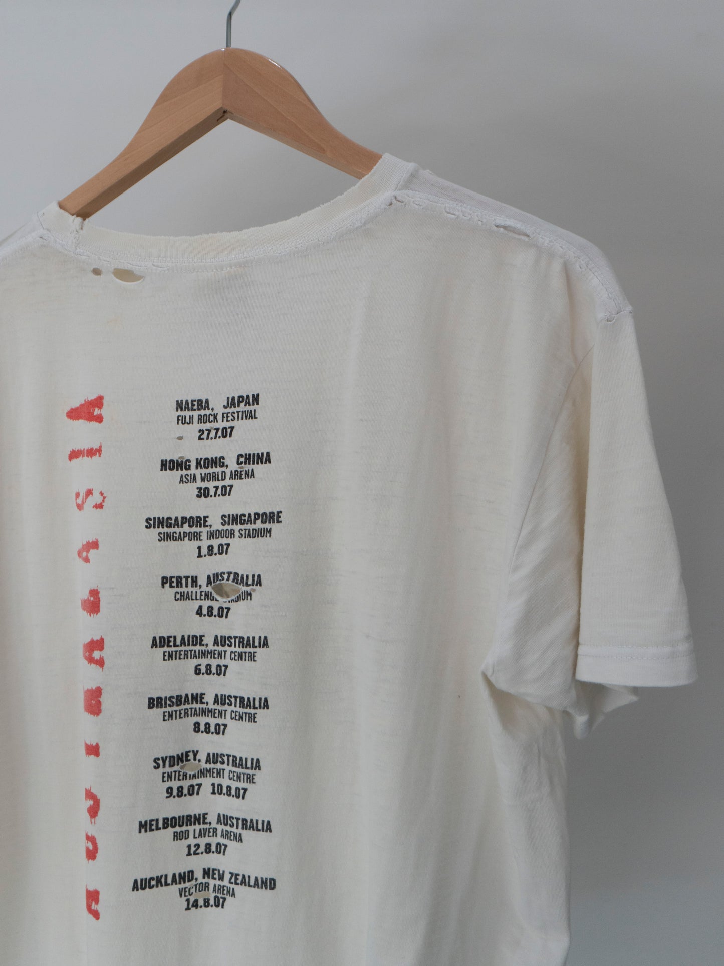 2007 The Cure 'Australia / Japan Tour' T-Shirt Large