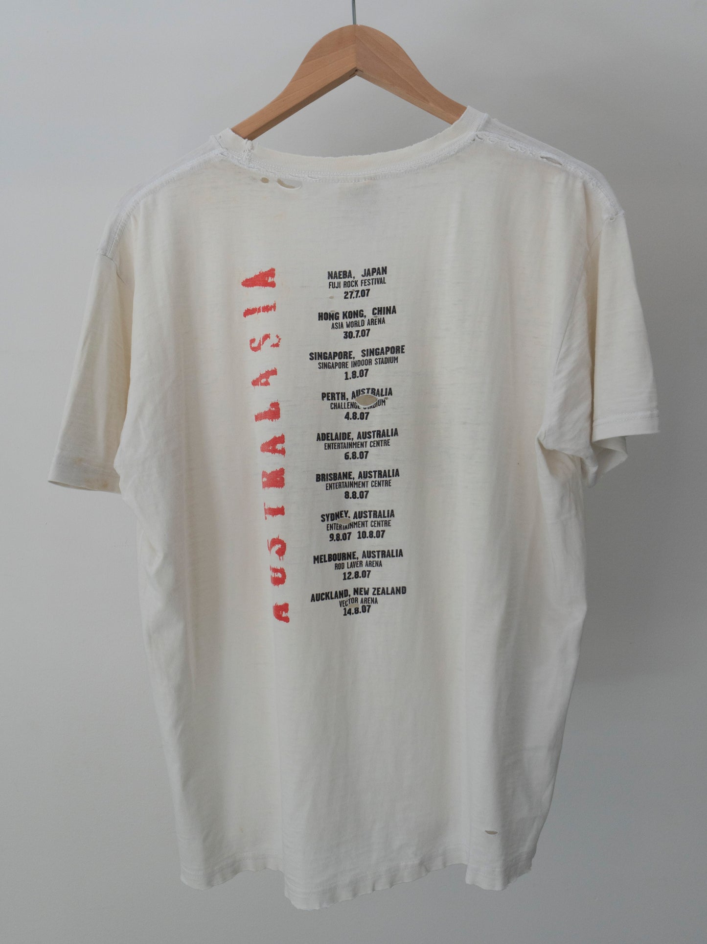 2007 The Cure 'Australia / Japan Tour' T-Shirt Large