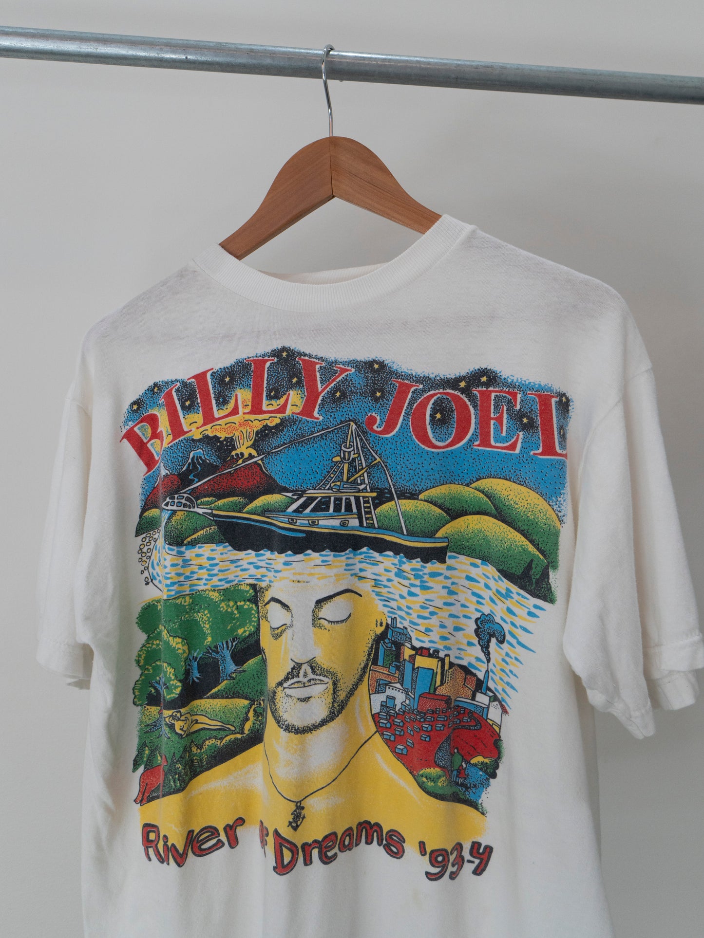 1994 Billy Joel 'River Of Dreams World Tour' T-Shirt Boxy Large