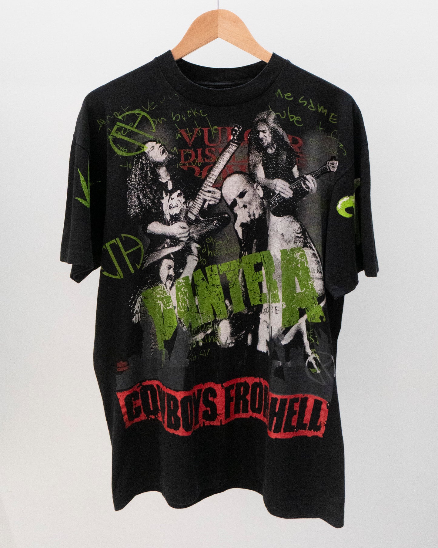 1992 Pantera 'Vulgar Display Of Power' All Over Print T-Shirt Large