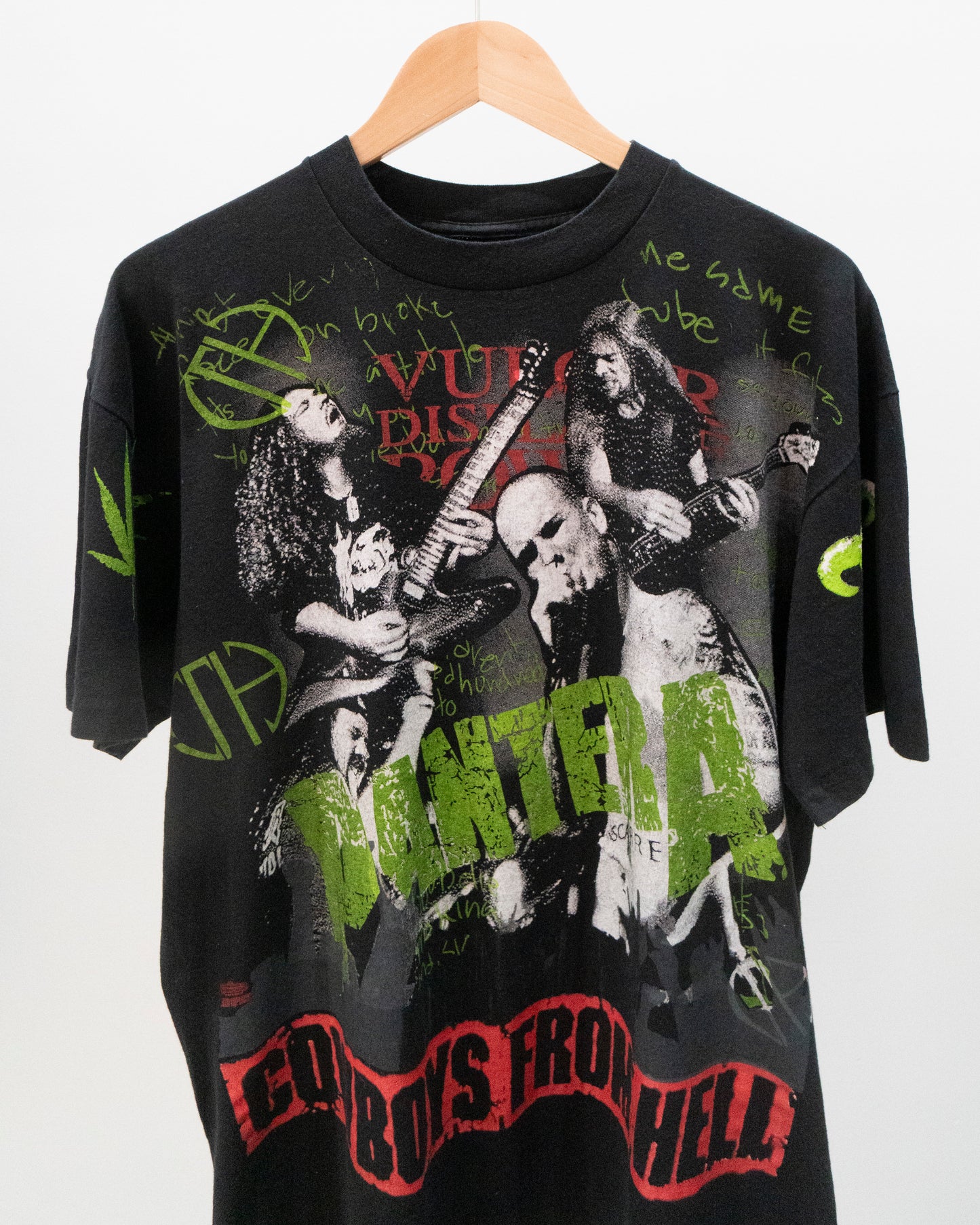 1992 Pantera 'Vulgar Display Of Power' All Over Print T-Shirt Large
