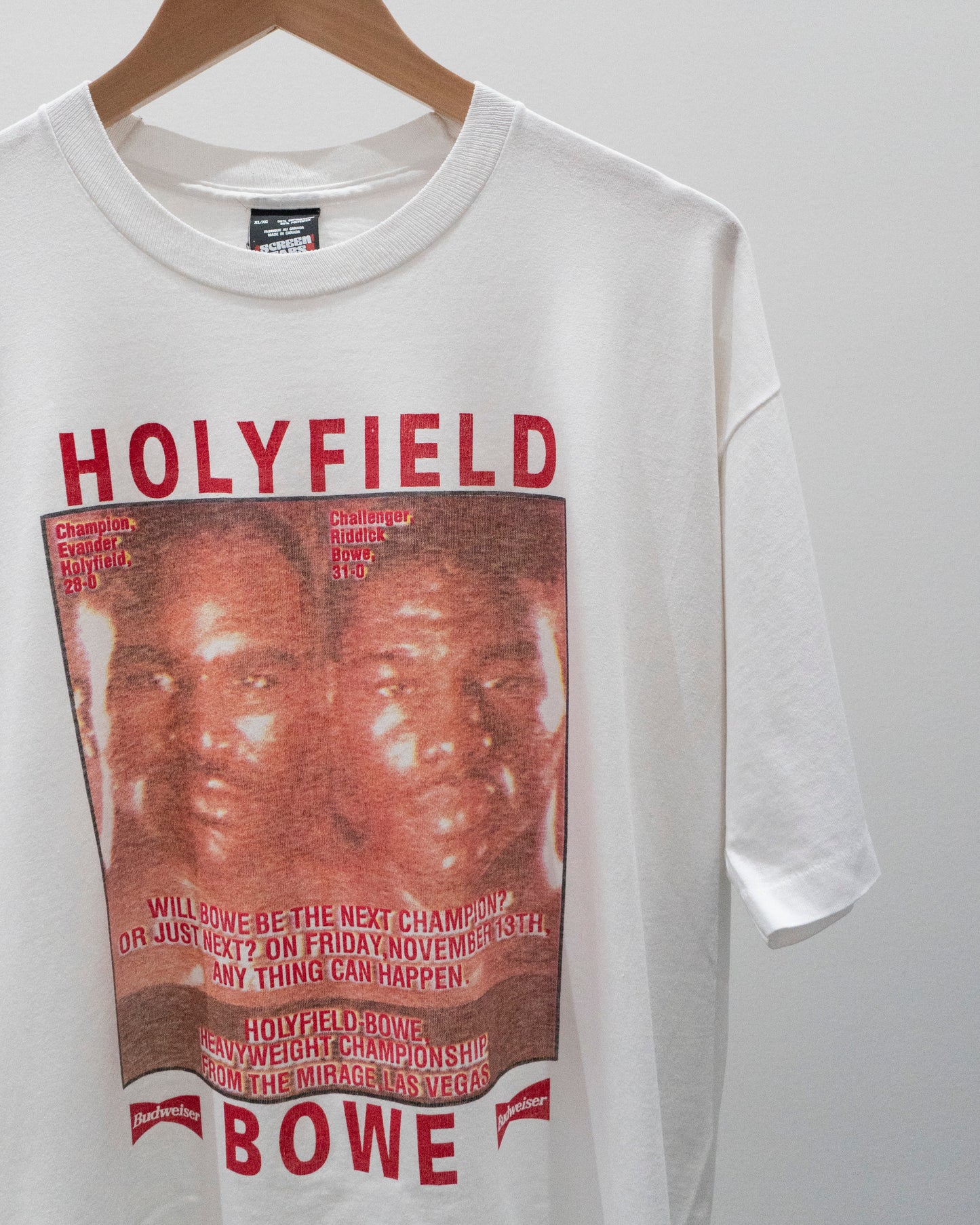 1993 Riddick Bowe Vs Evander Holyfield T-Shirt XL