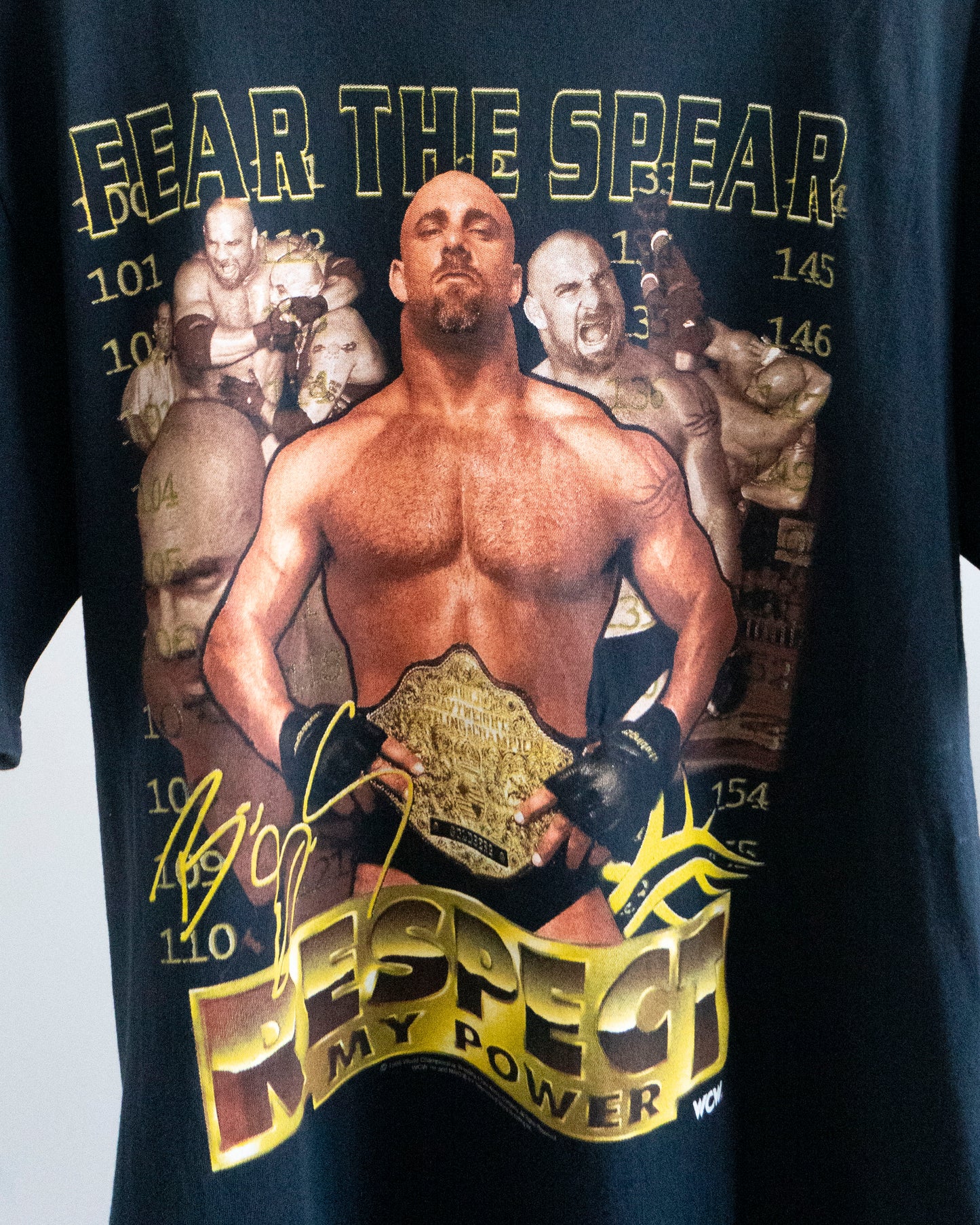 1998 Goldberg WCW 'Fear the Spear' T-Shirt XL