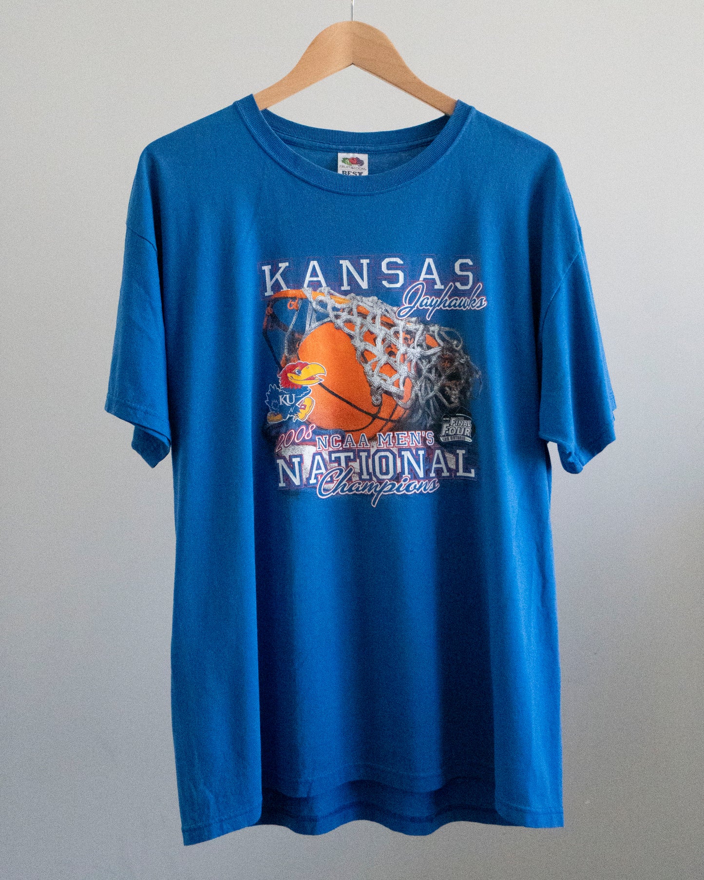 2008 Kansas Jayhawks NCAA Champions T-Shirt XL