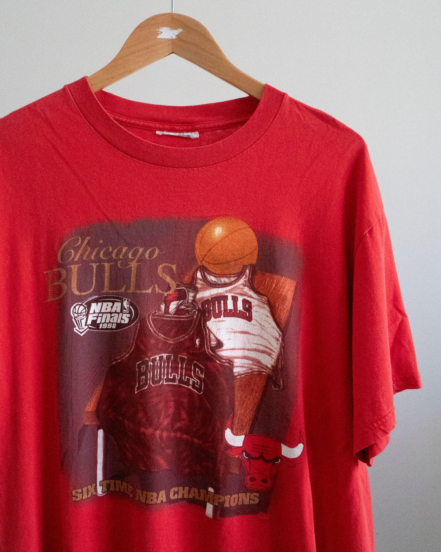 1998 Chicago Bulls 6 Time Champs T-Shirt Large