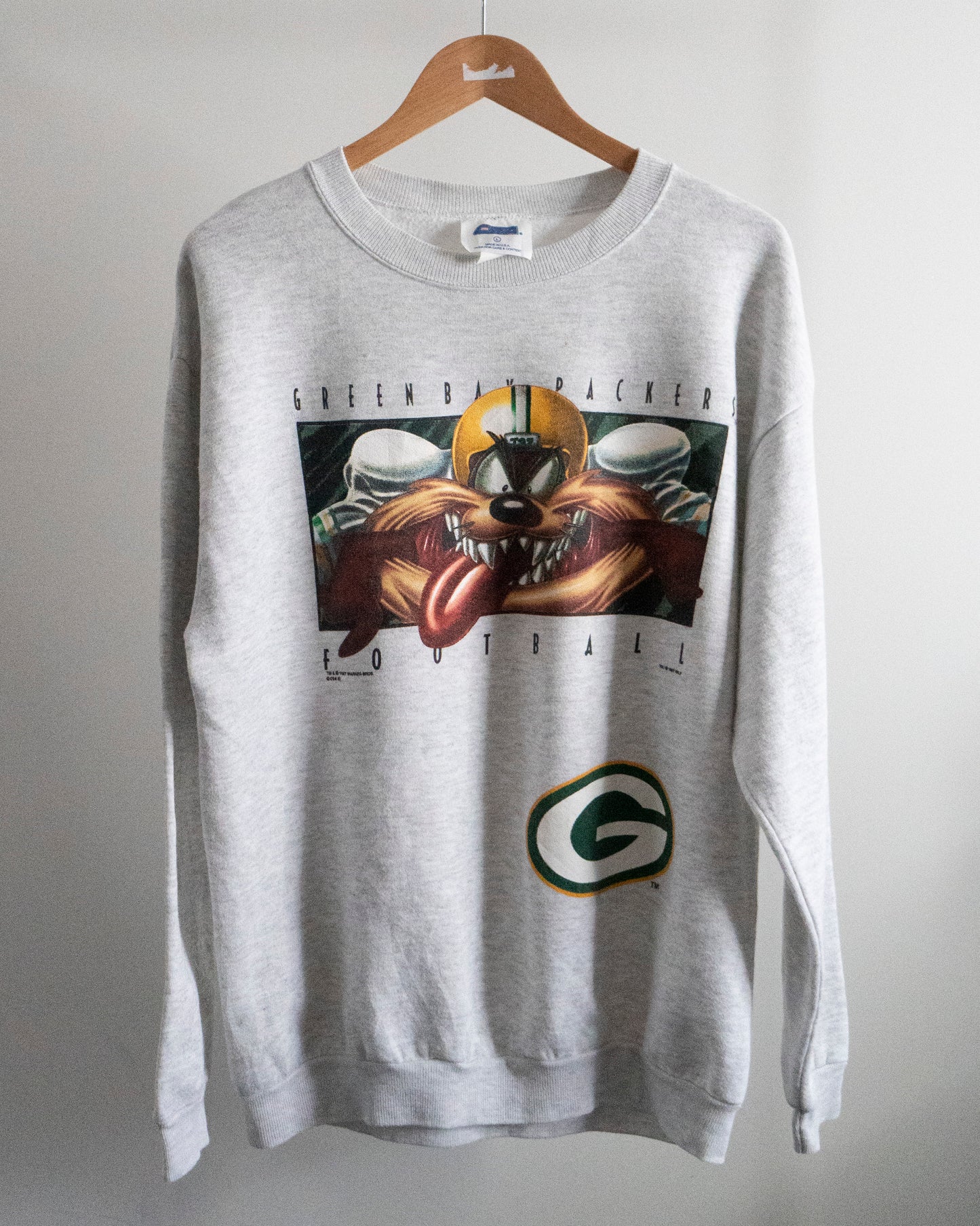 1997 Green Bay Packers 'Taz' Sweatshirt Large