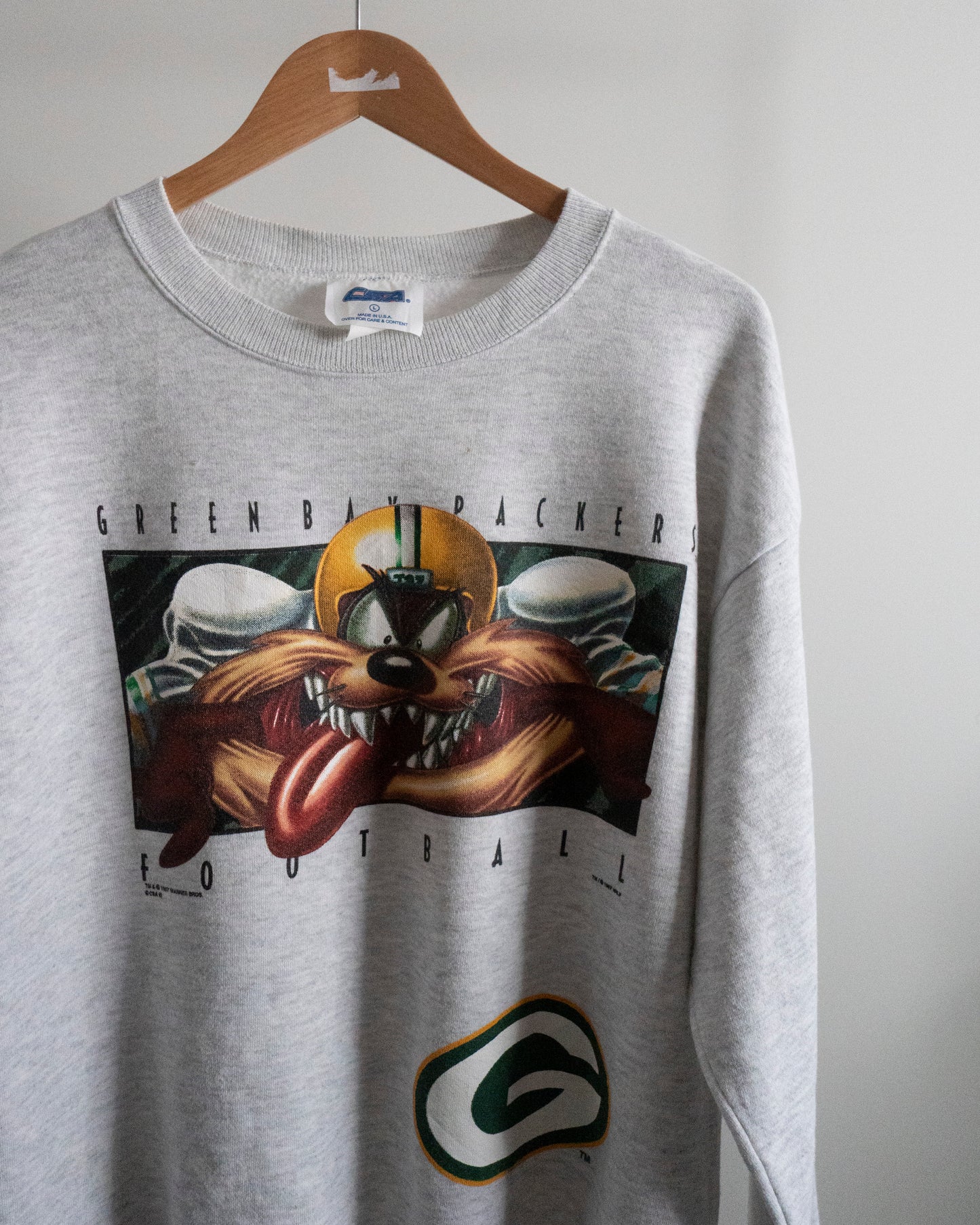 1997 Green Bay Packers 'Taz' Sweatshirt Large