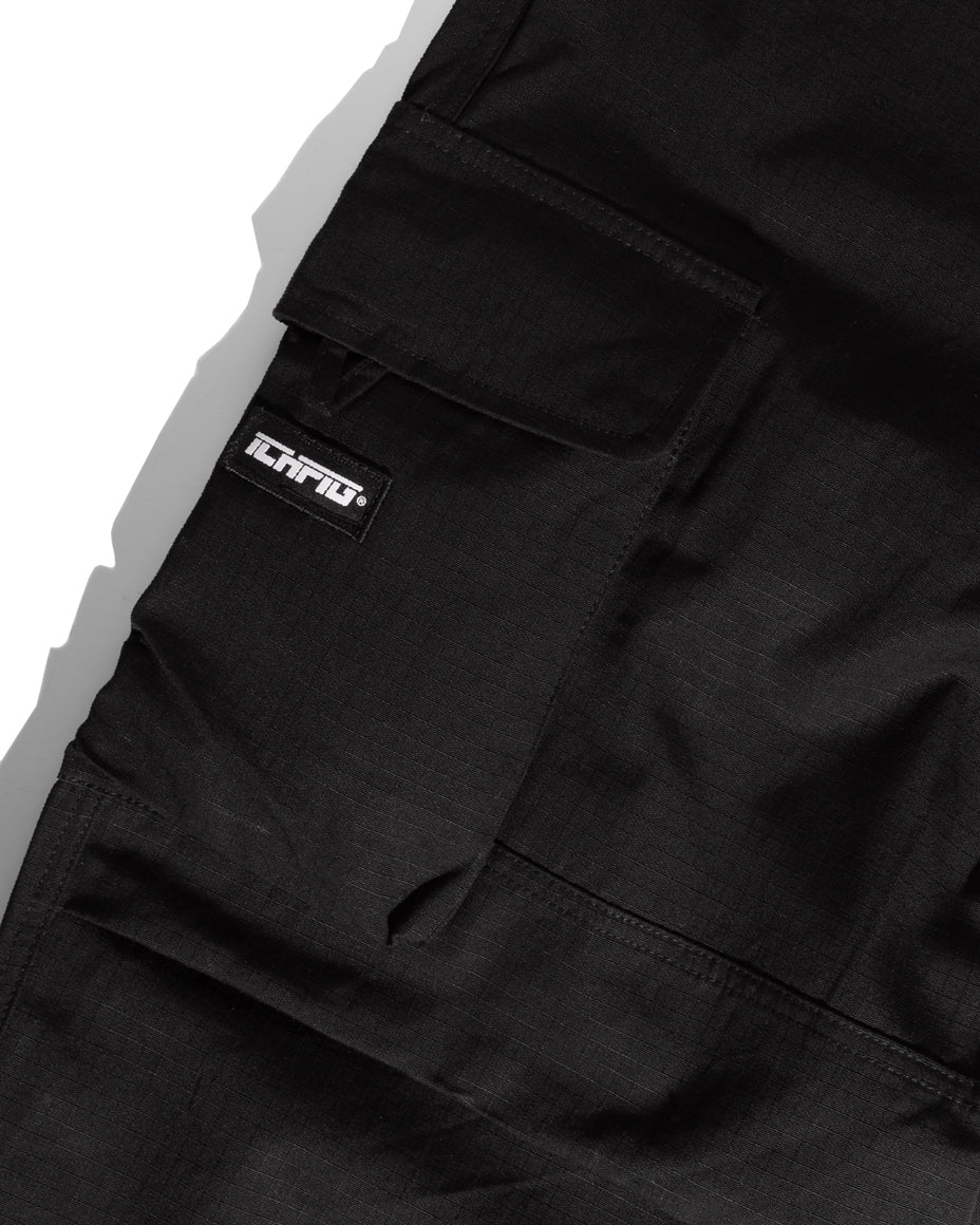 Ichpig Ripstop Cargo Pants Jet Black