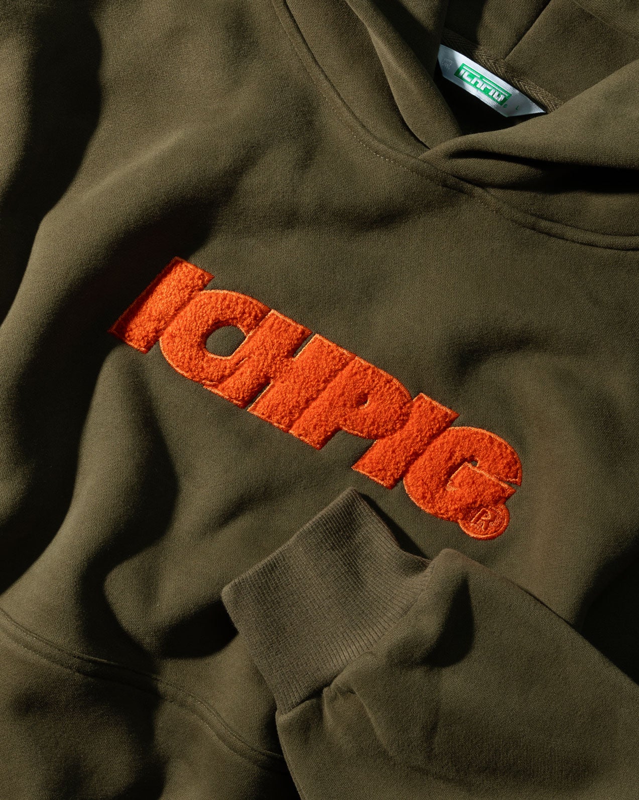 Ichpig Sprinters Chenille Hoodie Olive