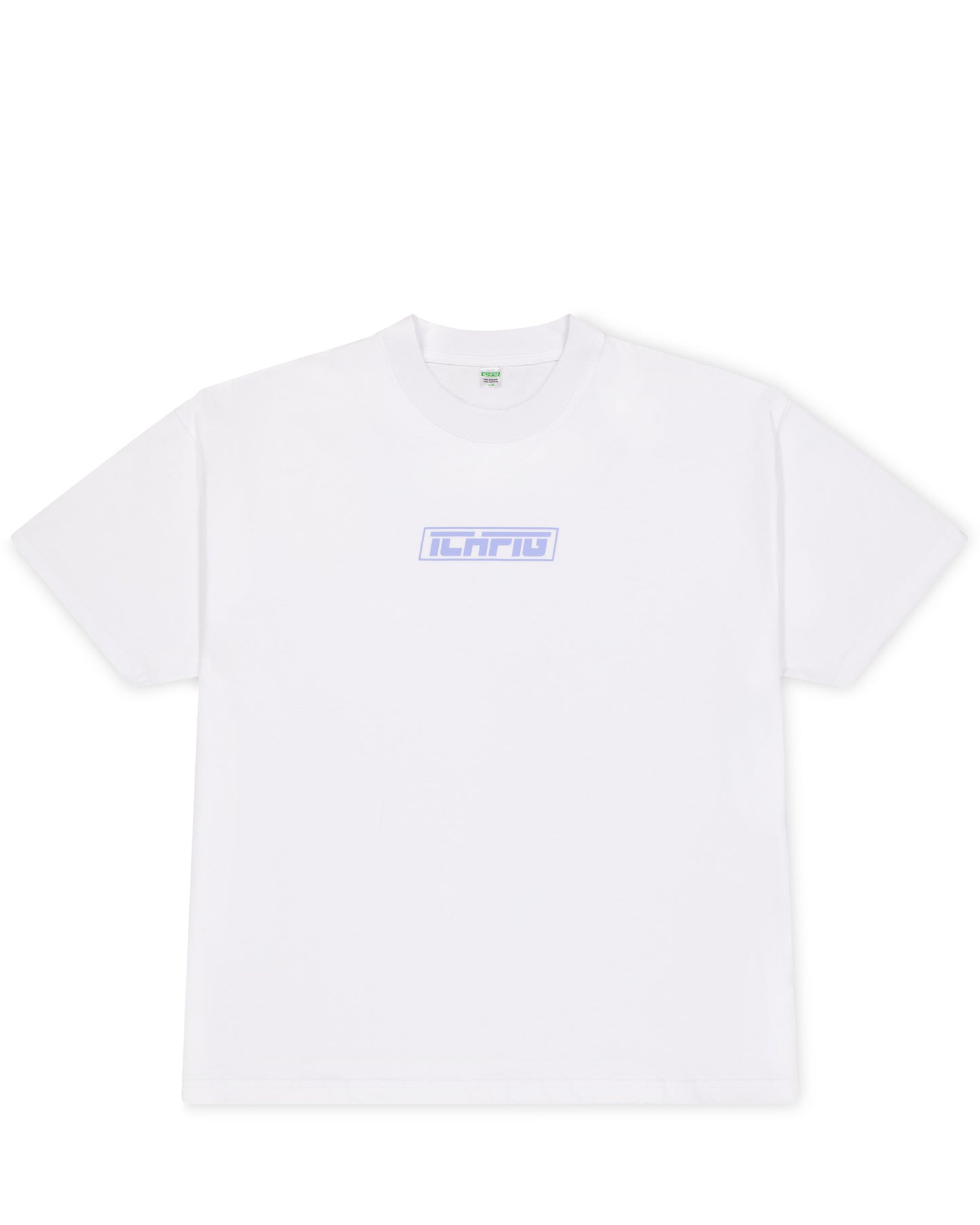 Ichpig Strike Logo Tee White / Sky Blue