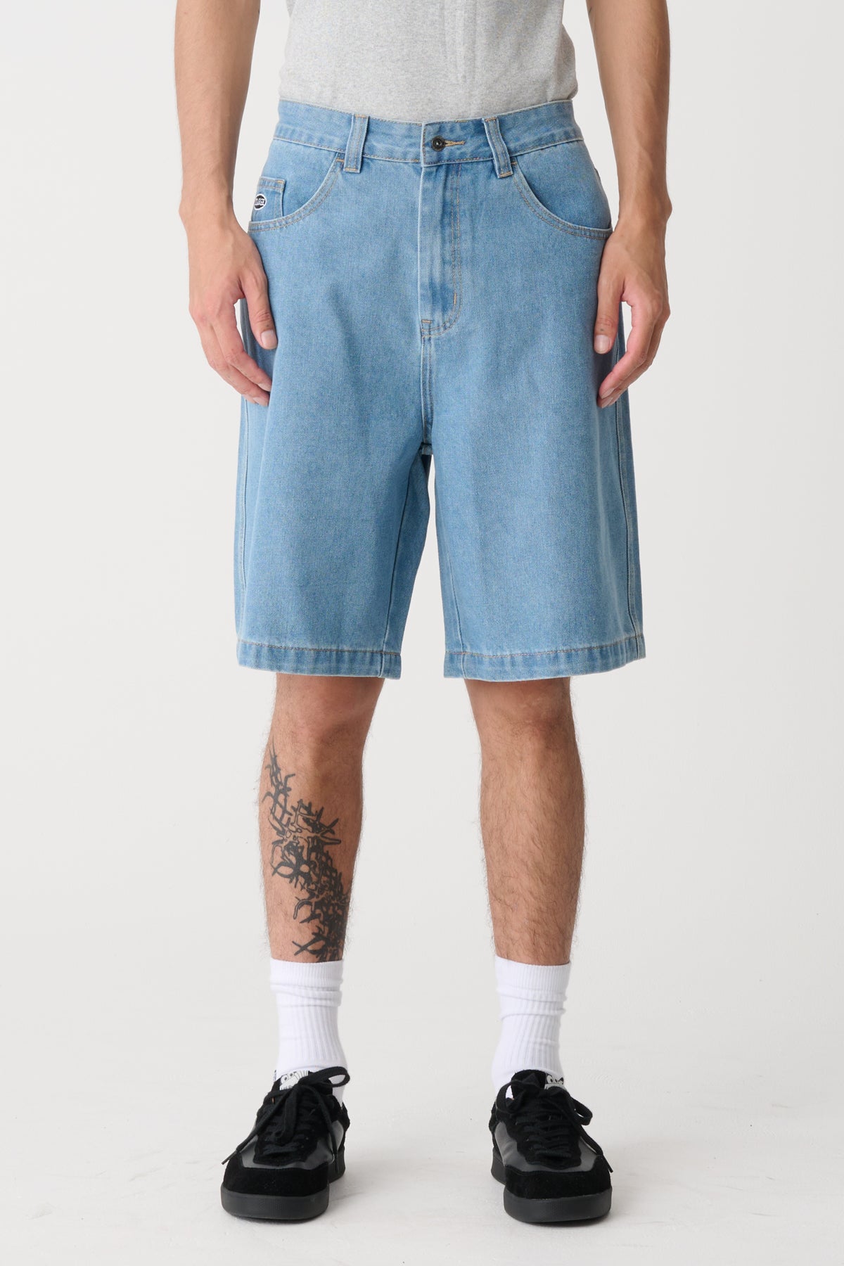 X-Large Bull Denim Short Mid Blue