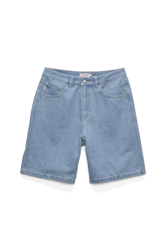 S-Double Denim Standard Short Mid Blue