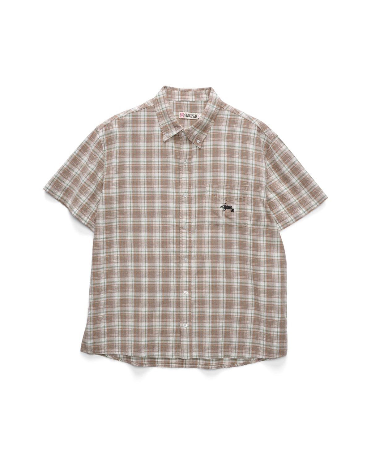 S-Double Blend Check S/S Shirt