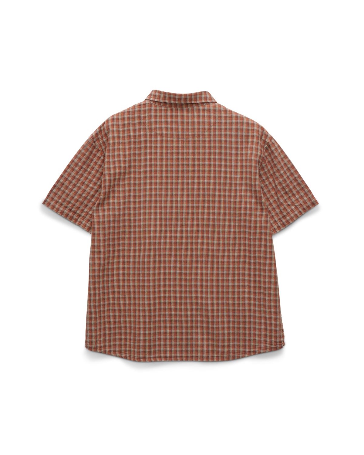 S-Double Block Check S/S Shirt Rust