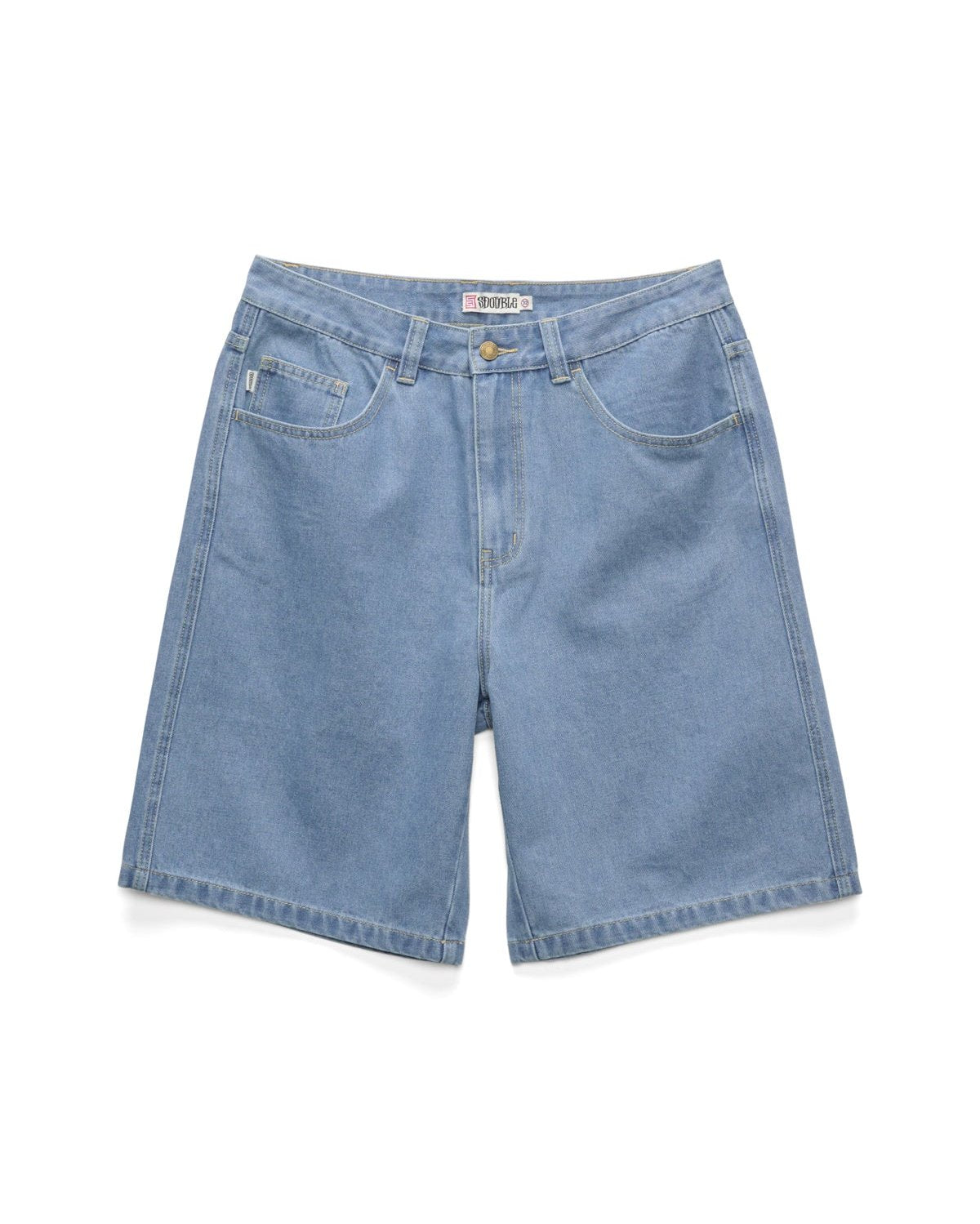 S-Double EMB Denim Standard Short Mid Blue