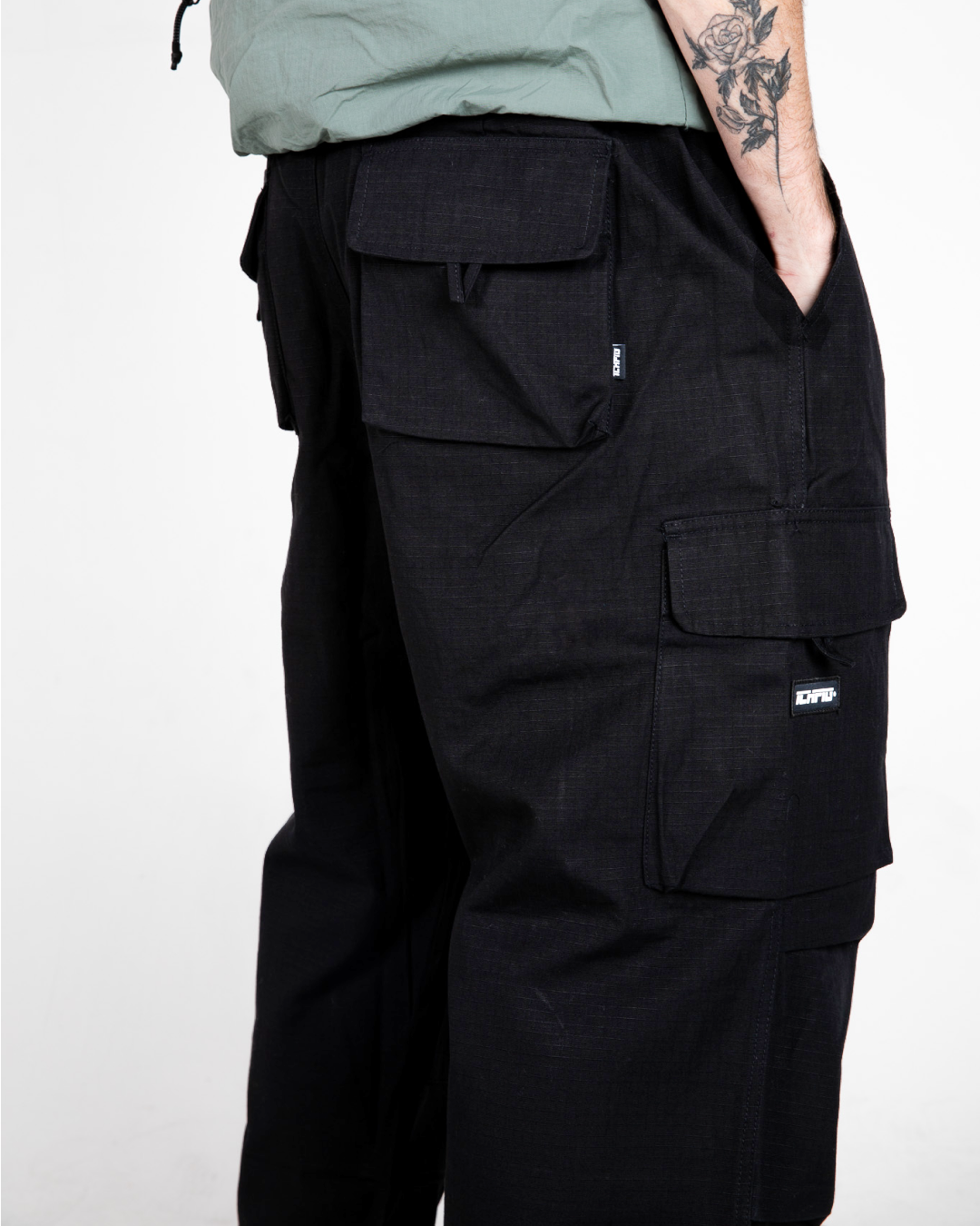 Ichpig Ripstop Cargo Pants Jet Black