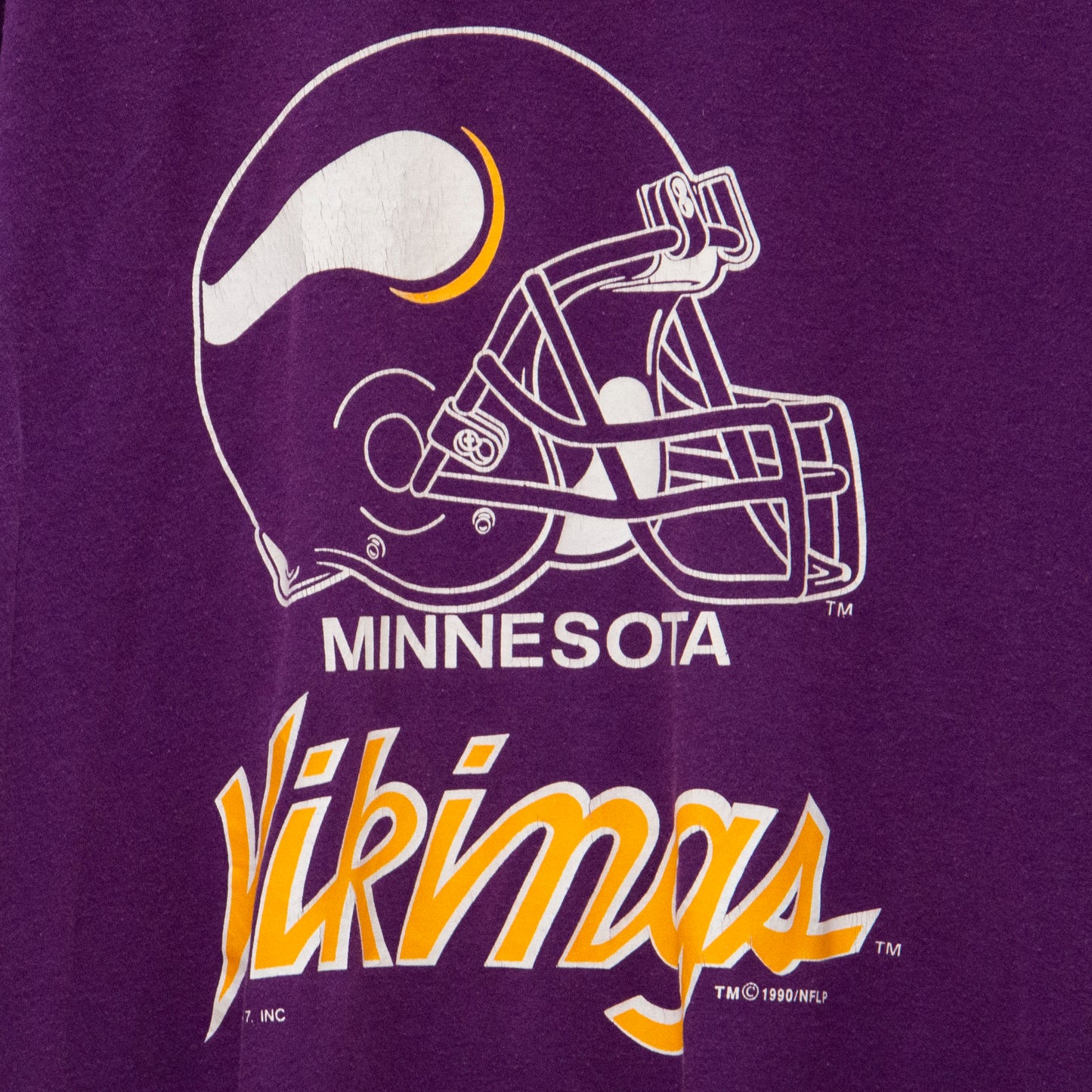1990 Minnesota Vikings T-Shirt Boxy XL