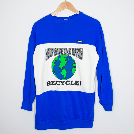 1991 Save The Earth 'Recycle' Sweatshirt Medium
