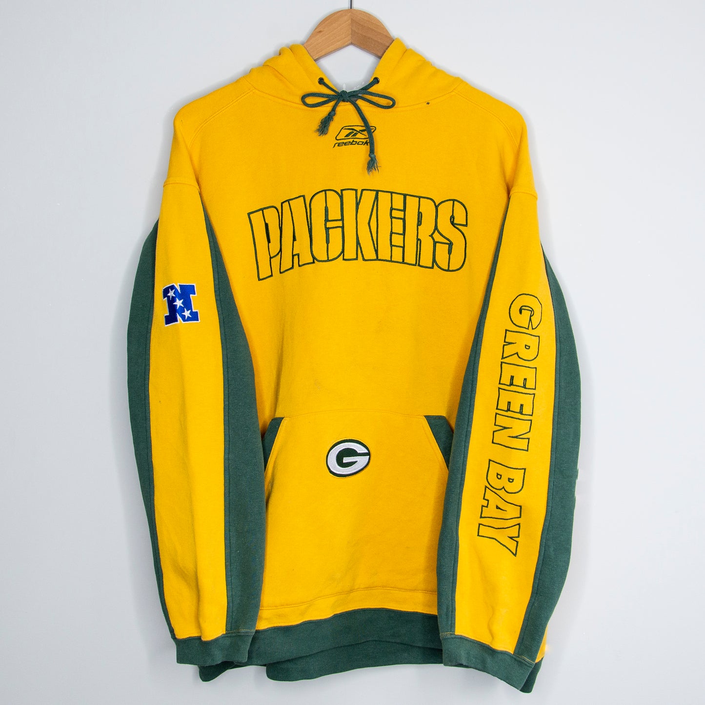 Vintage Green Bay Packers Reebok Hoodie XL