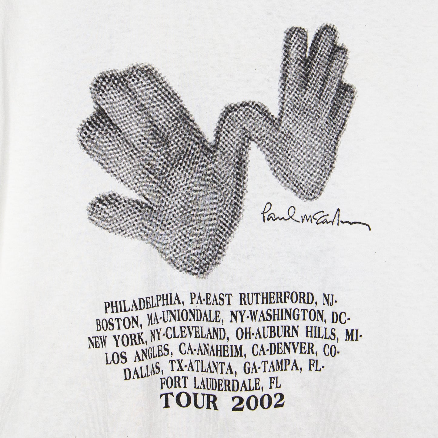 2002 Paul McCartney 'Driving USA Tour' T-Shirt XL-2XL
