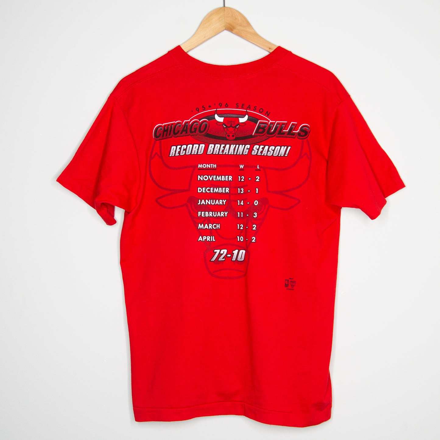 1996 Chicago Bulls '72 Bulls' T-Shirt Medium