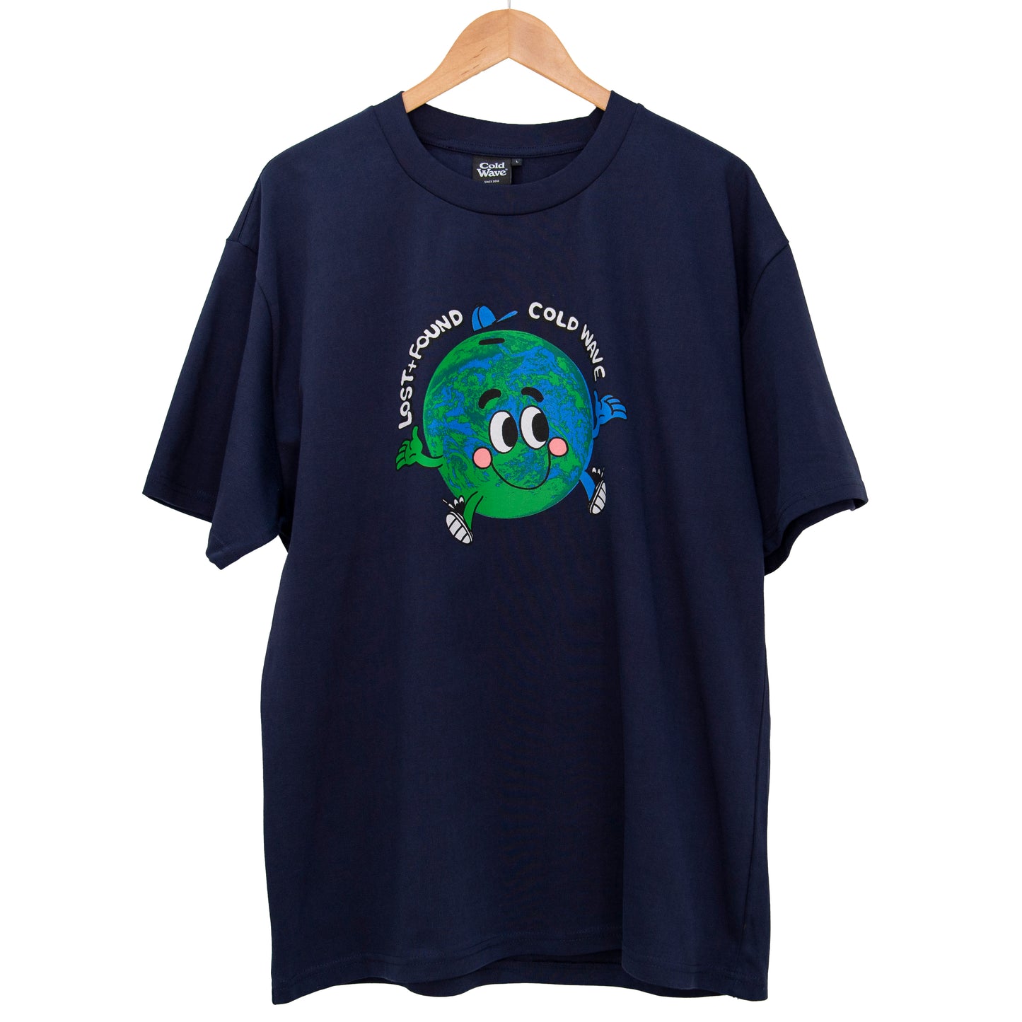 Cold Wave x Lost & Found 'Globe' T-Shirt Navy Blue