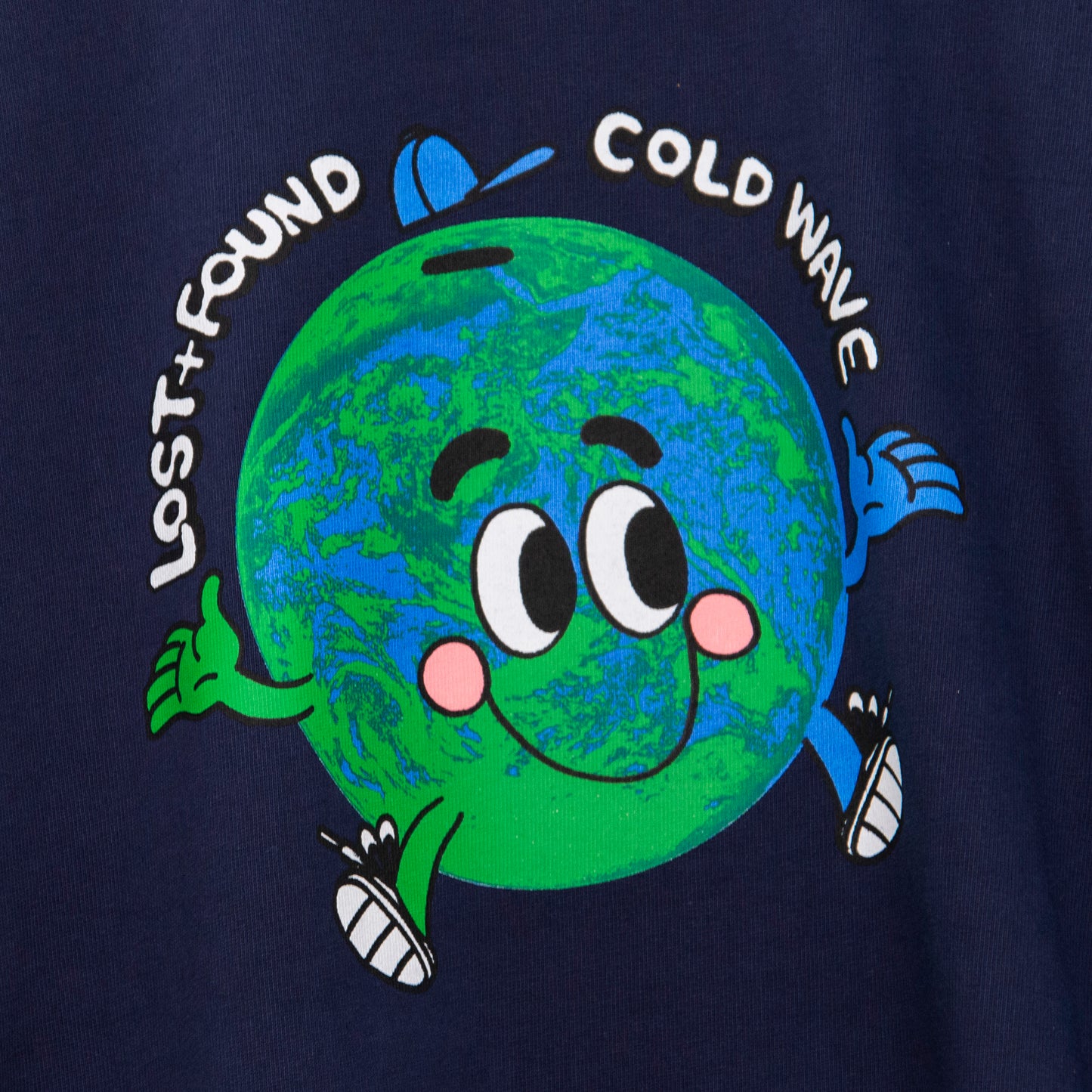 Cold Wave x Lost & Found 'Globe' T-Shirt Navy Blue