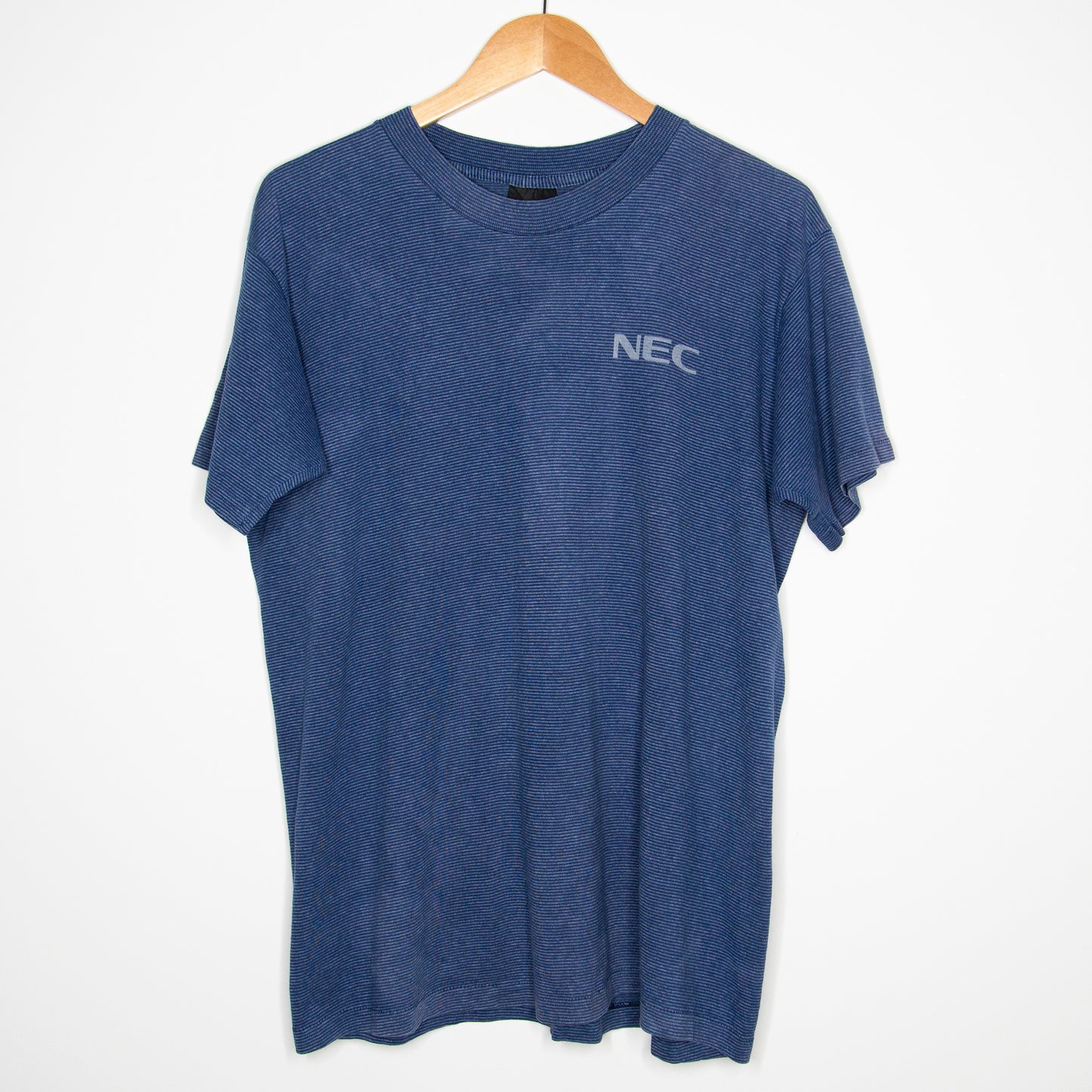 90's NEC Striped T-Shirt Large