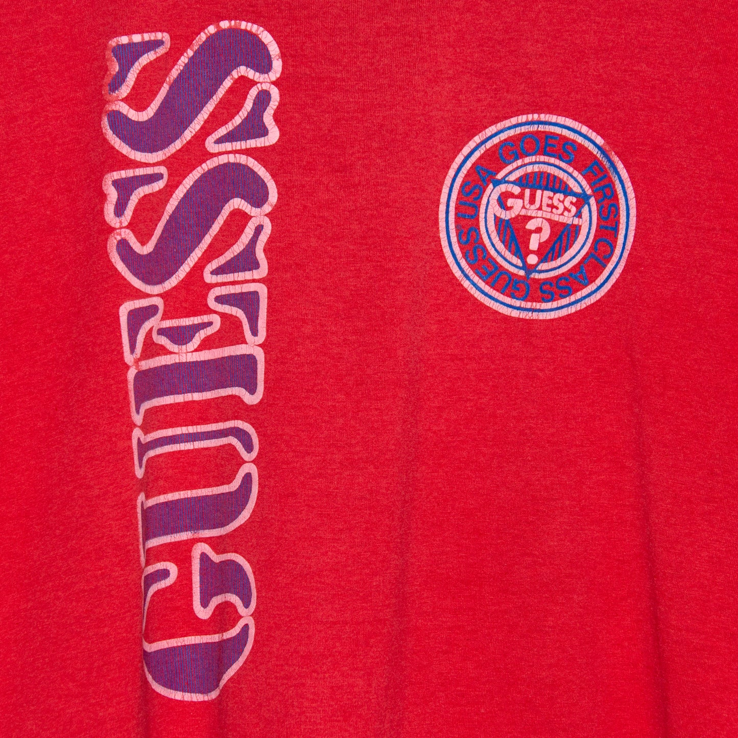 90's Guess 'First Class' Bootleg T-Shirt XL