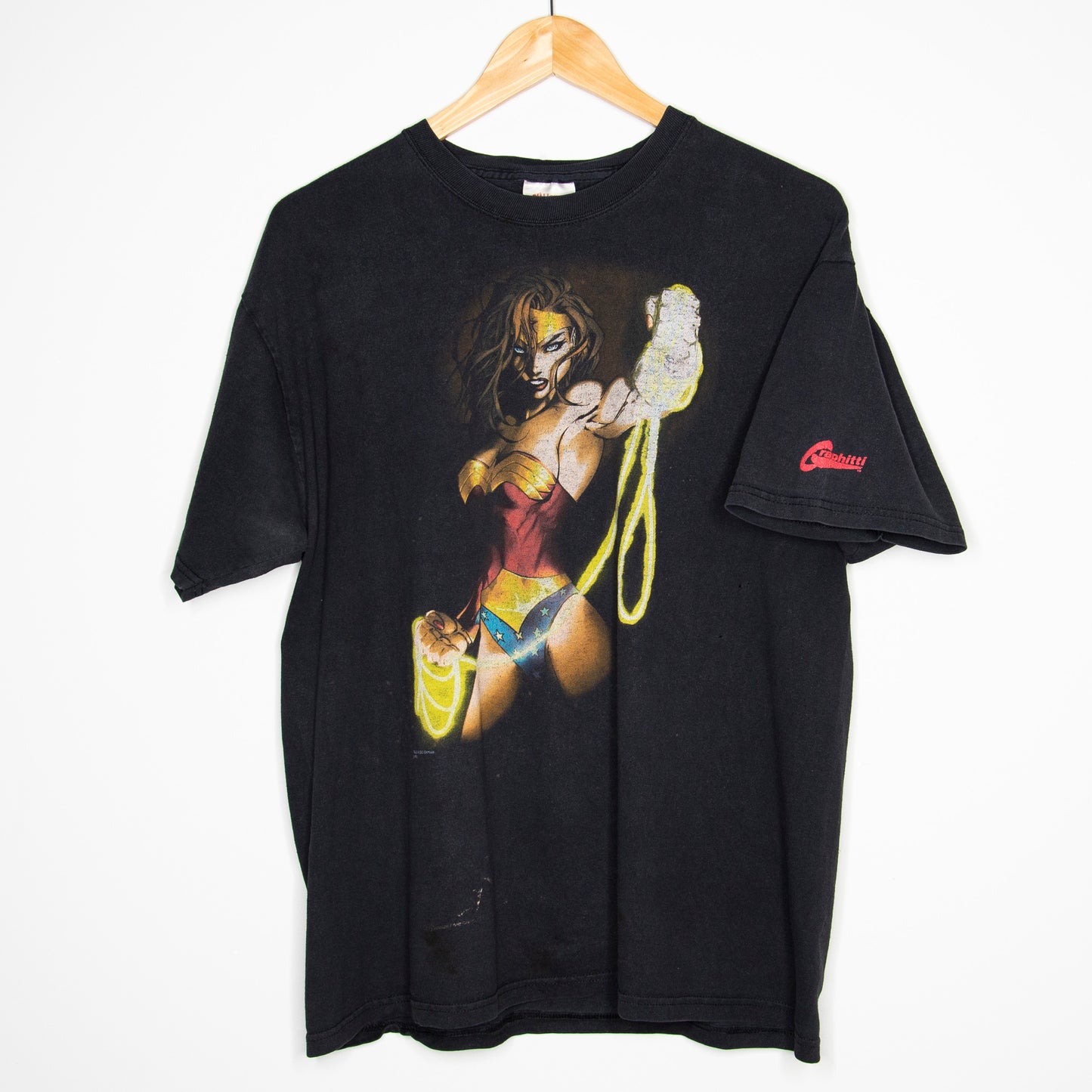 2006 Wonder Woman 'Graphitti' T-Shirt Large