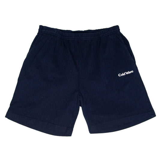 Cold Wave Mid Length Shorts Navy Blue